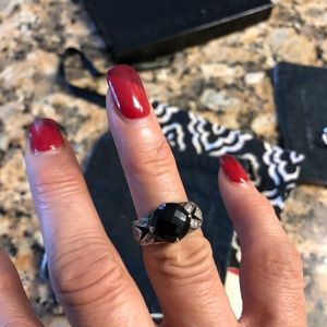 John Hardy Diamond & Black onyx ring